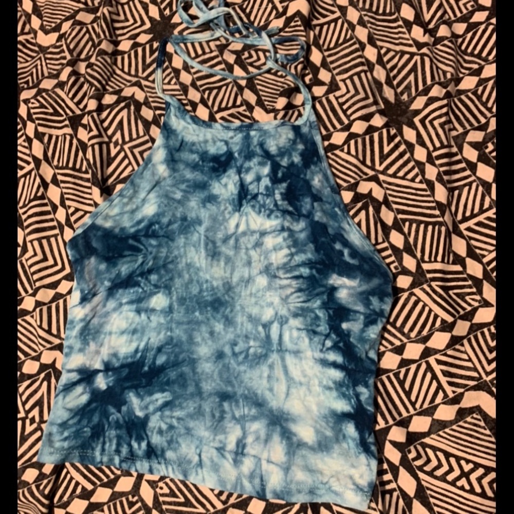 Blue halter tank